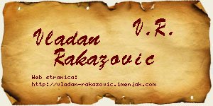 Vladan Rakazović vizit kartica